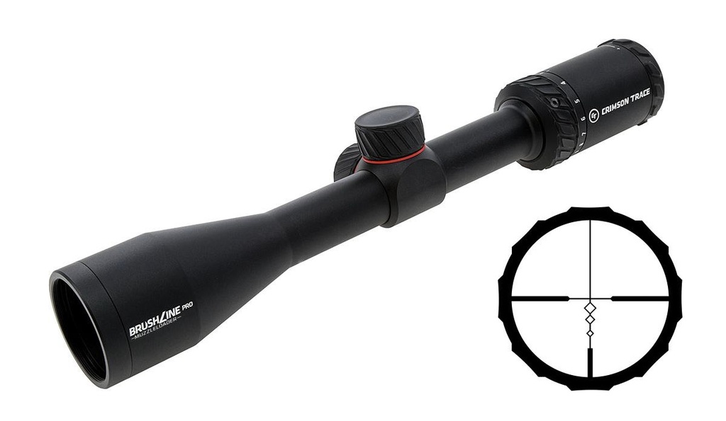 CRIMSON TRACE 0101540 BRUSHLINE PRO BLACK ANODIZED 3-9X40MM 1" TUBE BDC MUZZLELOADER RETICLE