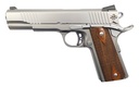 ROCK ISLAND 51414 ROCK STANDARD FS *CA COMPLIANT 45 ACP CALIBER WITH 5" BARREL, 8+1 CAPACITY, OVERALL MATTE STAINLESS STEEL FINISH, BEAVERTAIL FRAME, SERRATED SLIDE & DOUBLE CHECKERED WOOD GRIP
