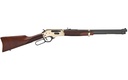 HENRY H02435 SIDE GATE  FULL SIZE 35 REM 5+1 20" BLUED STEEL BARREL, BRASS POLISHED DRILLED & TAPPED BRASS RECEIVER, AMERICAN WALNUT FIXED STOCK, RIGHT HAND