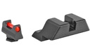 TRIJICON 601023 FIBER SIGHTS  RED/FIBER OPTIC FRONT SIGHT-BLACK/BLANK REAR SIGHT GLOCK 17/17L/19/22 STANDARD FRAME