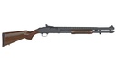 MOSSBERG 51665 590A1 RETROGRADE 12 GAUGE 3" 8+1 20" PARKERIZED HEAVY-WALLED BARREL BLACK REC WITH GHOST RING SIGHT WALNUT STOCK RIGHT HAND
