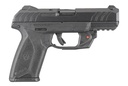RUGER 3816 SECURITY-9  9MM LUGER  4" BARREL 15+1, BLACK POLYMER FRAME WITH PICATINNY ACC. RAIL, FRONT SERRATED BLACK OXIDE STEEL SLIDE, MANUAL SAFETY, INCLUDES VIRIDIAN RED LASER