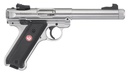 RUGER 40126 MARK IV TARGET 22 LR 10+1 5.50" SATIN THREADED BULL BARREL, DRILLED & TAPPED RECEIVER, SATIN STAINLESS STEEL FRAME, BLACK CHECKERED POLYMER GRIP, RIGHT HAND