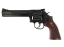 SMITH & WESSON 150908 MODEL 586 CLASSIC 357 MAG OR 38 S&W SPL +P BLUED CARBON STEEL 6" BARREL, 6RD  CYLINDER & SQUARE BUTT L-FRAME, WOOD GRIP WITH S&W MEDALLIONS