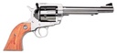 RUGER 0319 BLACKHAWK  357 MAG 6 6.50" SATIN STAINLESS STEEL BARREL, CYLINDER & FRAME, HARDWOOD GRIP, TRANSFER BAR SAFETY, EXPOSED HAMMER