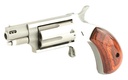 NORTH AMERICAN ARMS 22MSC MINI-REVOLVER  22 LR/22 WMR 5 SHOT 1.13" STAINLESS STEEL BARREL, FRAME & CYLINDER, ROSEWOOD BIRDSHEAD GRIP EXPOSED HAMMER