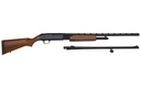 MOSSBERG 54282 500 COMBO FULL SIZE 20 GAUGE PUMP 3" 5+1 BLUED 26" SLUGSTER/24" FULLY-RIFLED BARRELS, BLUED STEEL RECEIVER, FIXED WOOD STOCK, RIGHT HAND, FULLY RIFLED BORE BARREL