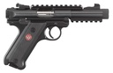 RUGER 40150 MARK IV TACTICAL 22 LR CALIBER WITH 4.40" THREADED/PICATINNY RAIL BARREL, 10+1 CAPACITY, OVERALL BLUED METAL FINISH, CHECKERED BLACK POLYMER GRIP & FIXED SIGHTS
