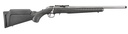 RUGER 8353 AMERICAN RIMFIRE FULL SIZE 17 HMR 9+1 18" SATIN STAINLESS STEEL THREADED BARREL & RECEIVER W/SCOPE RAIL, BLACK FIXED SYNTHETIC STOCK, RIGHT HAND
