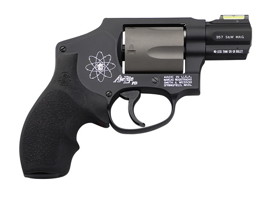 [022188630626] SMITH & WESSON 163062 MODEL 340 PERSONAL DEFENSE 357 MAG OR 38 S&W SPL +P 1.88" BLACK STAINLESS STEEL BARREL, 5RD TITANIUM CYLINDER , BLACK SCANDIUM ALLOY J-FRAME , HIVIZ FIBER OPTIC GREEN FRONT SIGHT