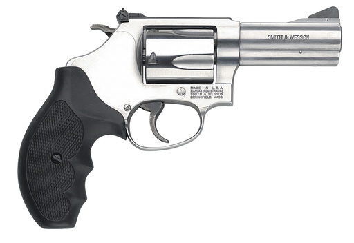 [022188624304] SMITH & WESSON 162430 MODEL 60  357 MAG OR 38 S&W SPL +P 5 SHOT 3" STAINLESS STEEL BARREL/CYLINDER, SATIN STAINLESS STEEL J-FRAME, EXPOSED HAMMER, POLYMER GRIP