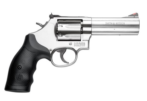 [022188641943] SMITH & WESSON 164194 MODEL 686 PLUS 357 MAG OR 38 S&W SPL +P STAINLESS STEEL 4.12" BARREL, 7 SHOT, SATIN STAINLESS STEEL L-FRAME, RED RAMP FRONT/WHITE OUTLINE REAR SIGHTS, INTERNAL LOCK