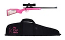 CRICKETT KSA2220BSC YOUTH PACKAGE YOUTH 22 LR 1RD 16.12" BLUED SINGLE SHOT BARREL, BLUED STAINLESS STEEL RECEIVER, PINK FIXED SYNTHETIC STOCK, RIGHT HAND