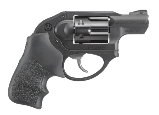 [736676054527] RUGER 5452 LCR  SMALL FRAME 327 FEDERAL MAG 6 SHOT, 1.87" MATTE BLACK STEEL BARREL, BLACK PVD CYLINDER, MATTE BLACK STAINLESS STEEL FRAME, BLACK HOGUE TAMER MONOGRIP, SHROUDED HAMMER