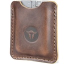 TRAILBLAZER LIFECARD LEATHER SLEEVE DARK BROWN
