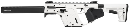 [810237023198] KRISS USA KV90CAP22 VECTOR CRB G2 *CA COMPLIANT 9MM LUGER 10+1 16" BLACK BARREL SHROUD, ALPINE WHITE REC & FIXED STOCK, BLACK CALIFORNIA PADDLE GRIP, FLIP UP SIGHTS