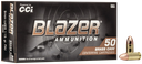 CCI 5200 BLAZER BRASS HANDGUN 9MMLUGER 115GR FULL METAL JACKET 50 PER BOX/20 CASE