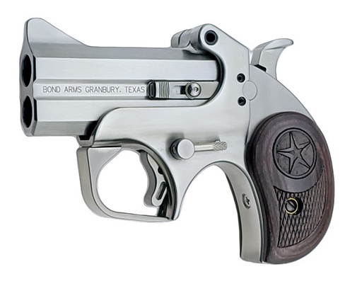 [855959001017] BOND ARMS BATD TEXAS DEFENDER 45 COLT (LC)/410 GAUGE 2RD 3" BARREL, STAINLESS METAL FINISH, ROSEWOOD GRIP, BLADE FRONT/FIXED REAR SIGHTS, MANUAL SAFETY