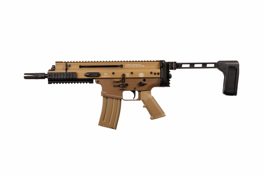[845737019396] FN 38101883 SCAR 15P 5.56X45MM 30+1 7.50" BLACK STEEL BARREL, FLAT DARK EARTH ANODIZED PICATINNY RAIL ALUMINUM RECEIVER, SB TACTICAL BRACE, AMBIDEXTROUS