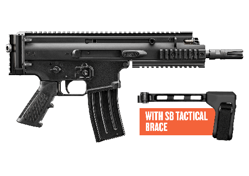 [845737019365] FN 38101882 SCAR 15P 5.56X45MM 30+1 7.50" BLACK STEEL BARREL, BLACK ANODIZED PICATINNY RAIL ALUMINUM RECEIVER, SB TACTICAL BRACE, AMBIDEXTROUS