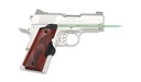 CRIMSON TRACE LG902G LASERGRIPS MASTER SERIES 1911 COMPACT, GREEN LASER ROSEWOOD
