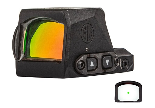 [798681703463] SIG SAUER ELECTRO-OPTICS SORX1290 ROMEO-X COMPACT BLACK 1X24MM 6MOA GREEN DOT RETICLE RX FOOTPRINT MOUNT