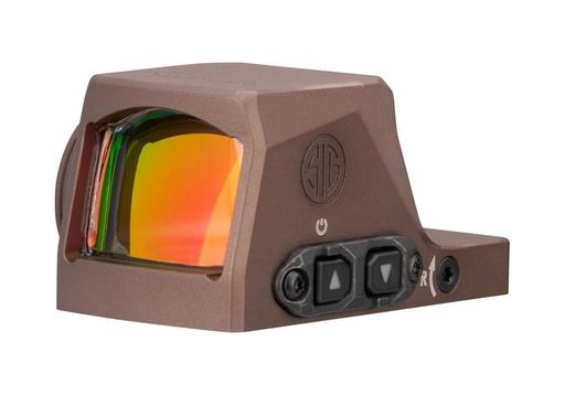 [798681702114] SIG SAUER ELECTRO-OPTICS SORX1302 ROMEO-X ENCLOSED PRO FLAT DARK EARTH 6 MOA ILLUMINATED CIRCLE W/RED DOT RETICLE PISTOL