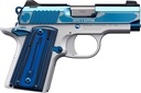 KIMBER MFG.,INC 3300111 MICRO 9 SAPPHIRE 9MM 6+1 3.15" POLISHED BRIGHT BLUE PVD COATING STAINLESS STEEL SLIDE G-10 GRIP