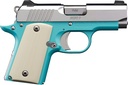 KIMBER MFG.,INC 3700647 MICRO 9 BEL AIR NS 9MM 6+1 3.15" STAINLESS STEEL SLIDE BEL AIR BLUE MIRROR-POLISHED IVORY G-10 GRIP