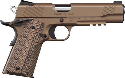 [669278302362] KIMBER MFG.,INC 3000236 DESERT WARRIOR  45 ACP 7+1 5" FRONT SERRATIONS STEEL SLIDE DESERT TAN KIMPRO II G-10 GRIP