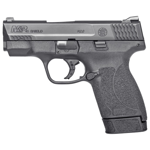 [022188903751] SMITH & WESSON 14659 M&P M2.0  SHIELD COMPACT SLIM FRAME .45 ACP 7+1 3.30" BLACK ARMORNITE BARREL, BLACK ARMORNITE STAINLESS STEEL SERRATED SLIDE, BLACK POLYMER FRAME & TEXTURED GRIP, NO MANUAL SAFETY