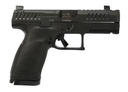 CZ-USA 01578 P-10 C  COMPACT FRAME 9MM LUGER 10+1 4.02" BLACK NITRIDE BARREL, BLACK NITRIDE STEEL OPTIC READY/SERRATED SLIDE, BLACK POLYMER FRAME W/ACCESSORY RAIL, INTERCHANGEABLE BACKSTRAP GRIP