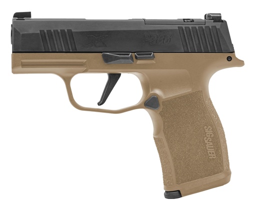 [798681733675] SIG SAUER 365X9CTXR3P P365X  MICRO-COMPACT FRAME 9MM LUGER 12+1 3.10" STEEL BARREL, OPTIC READY/SERRATED SLIDE, COYOTE TAN STAINLESS STEEL FRAME W/ACCESSORY RAIL, POLYMER GRIP