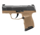 SIG SAUER 3659CTXR3P P365X  MICRO-COMPACT FRAME 9MM LUGER 10+1 3.10" STEEL BARREL, OPTIC READY/SERRATED SLIDE, COYOTE TAN STAINLESS STEEL FRAME W/ACCESSORY RAIL, POLYMER GRIP