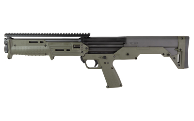 [640832011449] KEL-TEC KS7GRN-GEN2 KS7 G2 BULLPUP FRAME 12 GAUGE PUMP 3" 6+1 18.50" BLACK STEEL BARREL, GREEN RECEIVER, M-LOK, GREEN POLYMER STOCK & GRIP