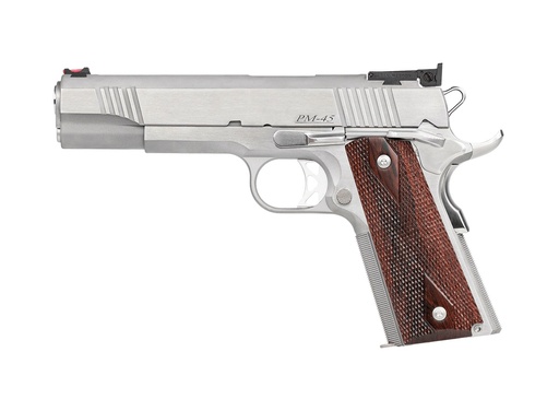 [806703019437] DAN WESSON 01943 POINTMAN  45 ACP CALIBER WITH 5" BARREL, 8+1 CAPACITY, OVERALL STAINLESS STEEL FINISH, BEAVERTAIL FRAME, SERRATED BRUSHED SLIDE & COCOBOLO GRIP