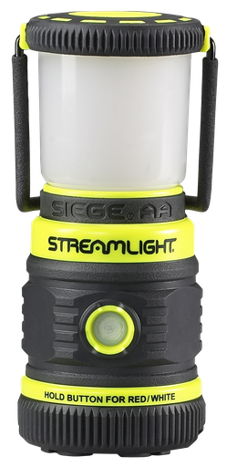 [PROD26-00018] STREAMLIGHT 44943 THE SIEGE  50/100/200 LUMENS RED/WHITE LED BULB BLACK/YELLOW