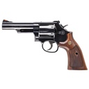 SMITH & WESSON 14046 MODEL 19  K-FRAME 357 MAG 6 SHOT 4.25" BLUED CARBON STEEL BARREL, CYLINDER & FRAME, CHECKERED WOOD GRIP, NO SAFETY