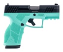 TAURUS 1-GX2931C GX2  9MM LUGER 13+1 3.37" MATTE STAINLESS STEEL BARREL, MATTE BLACK SERRATED STAINLESS STEEL SLIDE, CYAN POLYMER FRAME W/PICATINNY RAIL, POLYMER GRIP