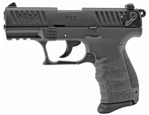 [723364215360] WALTHER ARMS 5120365 P22 *CA COMPLIANT 22 LR 3.42" 10+1 TUNGSTEN GRAY POLYMER FRAME BLACK STEEL SLIDE BLACK POLYMER GRIP