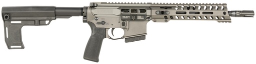 [847313021687] PATRIOT ORDNANCE FACTORY 2168 P15 CONSTABLE 350 LEGEND 10+1 10.50" M-LOK HANDGUARD, TUNGSTEN CERAKOTE ALUMINUM RECEIVER W/PICATINNY RAIL, BLACK POLYMER MFT BLADE STABILIZER, MFT GRIP