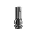 DEAD AIR DA306 KEYMO FLASH HIDER BLACK NITRIDE 4140 HT ALLOY STEEL 1/2"-28 THREADS 2.70" OAL 22 CAL