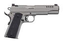 AUTO-ORDNANCE 1911TCAC6N 1911 A1  45 ACP 7+1 5" SAVAGE SILVER CERAKOATE, SERRATED/PORTED SLIDE,  BLACK RUBBER GRIPS, TRUGLO NIGHT SIGHTS