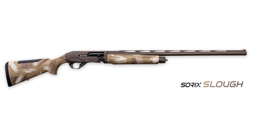 [747115454709] WEATHERBY XSL1228SMG SORIX  FULL SIZE 12 GAUGE SEMI-AUTO 3.50" 2+1 28" BURNT BRONZE CERAKOTE VENT RIB BARREL & DRILLED & TAPPED STEEL RECEIVER, SLOUGH CAMO SYNTHETIC STOCK W/ADJ SHIM, AMBIDEXTROUS