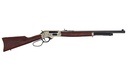 HENRY H010BGWL WILDLIFE  45-70 GOV 4+1 22" BLUED OCTAGON, POLISHED BRASS ENGRAVED REC, AMERICAN WALNUT FURNITURE, LARGE LOOP LEVER, ADJ. BRASS BEAD SIGHT