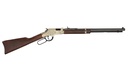 HENRY H004VD4 GOLDEN BOY DELUXE 4TH EDITION 17 HMR 12+1 20" BLUED OCTAGON BARREL, ENGRAVED BRASSLITE REC, AMERICAN WALNUT STOCK, AD. BUCKHORN SIGHTS