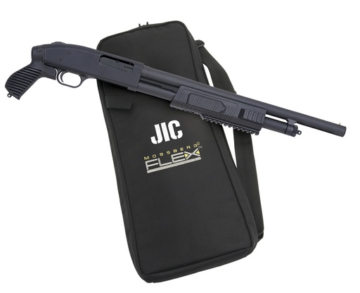 [015813573405] MOSSBERG 57340 500 JIC FLEX 12 GAUGE 5+1 3" 18.50" CYLINDER BORE STEEL BARREL, MATTE BLUED METAL FINISH, SYNTHETIC FLEX PISTOL GRIP STOCK, INCLUDES CUSTOM CARRY CASE