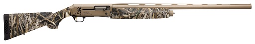 [023614853312] BROWNING 011434204 SILVER FIELD 12 GAUGE 3.5" 4+1 (2.75") 28", FDE BARREL/REC, REALTREE MAX-7 CAMO SYNTHETIC STOCK WITH TEXTURED GRIPPING SURFACE