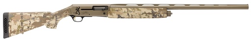 [023614855842] BROWNING 011438204 SILVER FIELD 12 GAUGE 3.5" 4+1 (2.75") 28", FDE BARREL/REC, AURIC CAMO SYNTHETIC STOCK WITH TEXTURED GRIPPING SURFACE