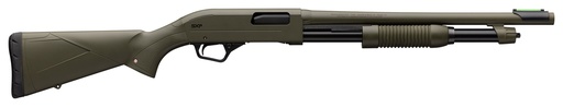 [048702022463] WINCHESTER REPEATING ARMS 512425395 SXP DEFENDER FULL SIZE 12 GAUGE PUMP 3" 5+1 18" OD GREEN STEEL BARREL & RECEIVER, FIXED W/TEXTURED GRIP PANELS, OD GREEN SYNTHETIC STOCK